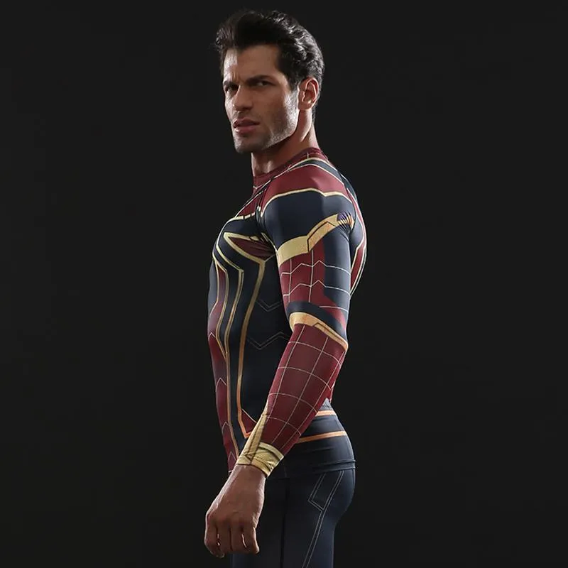 Infinity War SPIDERMAN Long Sleeve Compression Shirt for Men