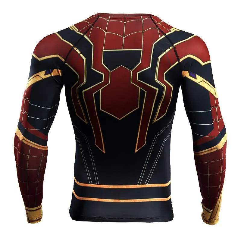 Infinity War SPIDERMAN Long Sleeve Compression Shirt for Men