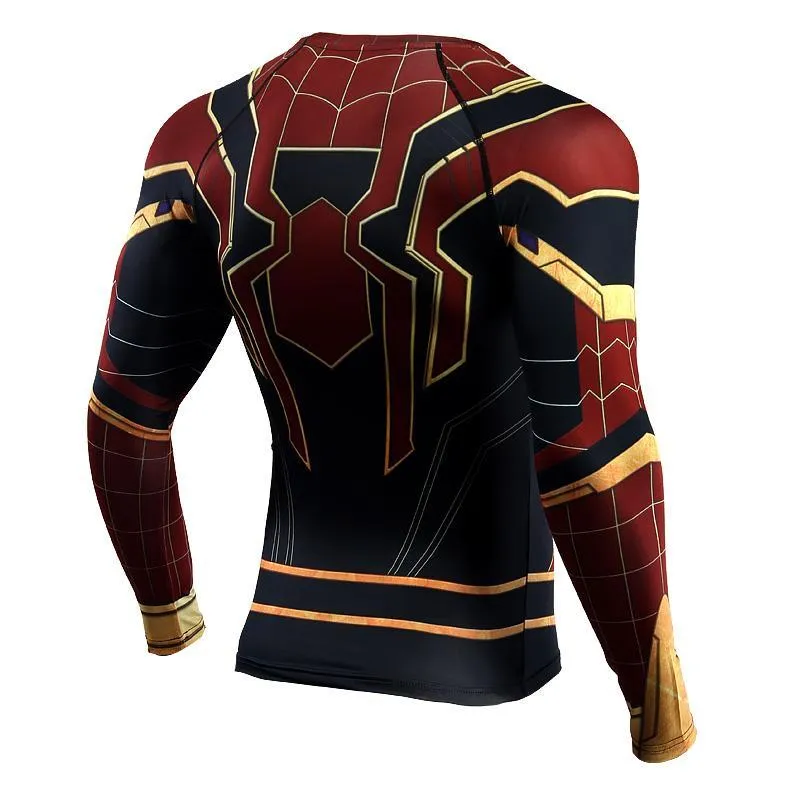 Infinity War SPIDERMAN Long Sleeve Compression Shirt for Men