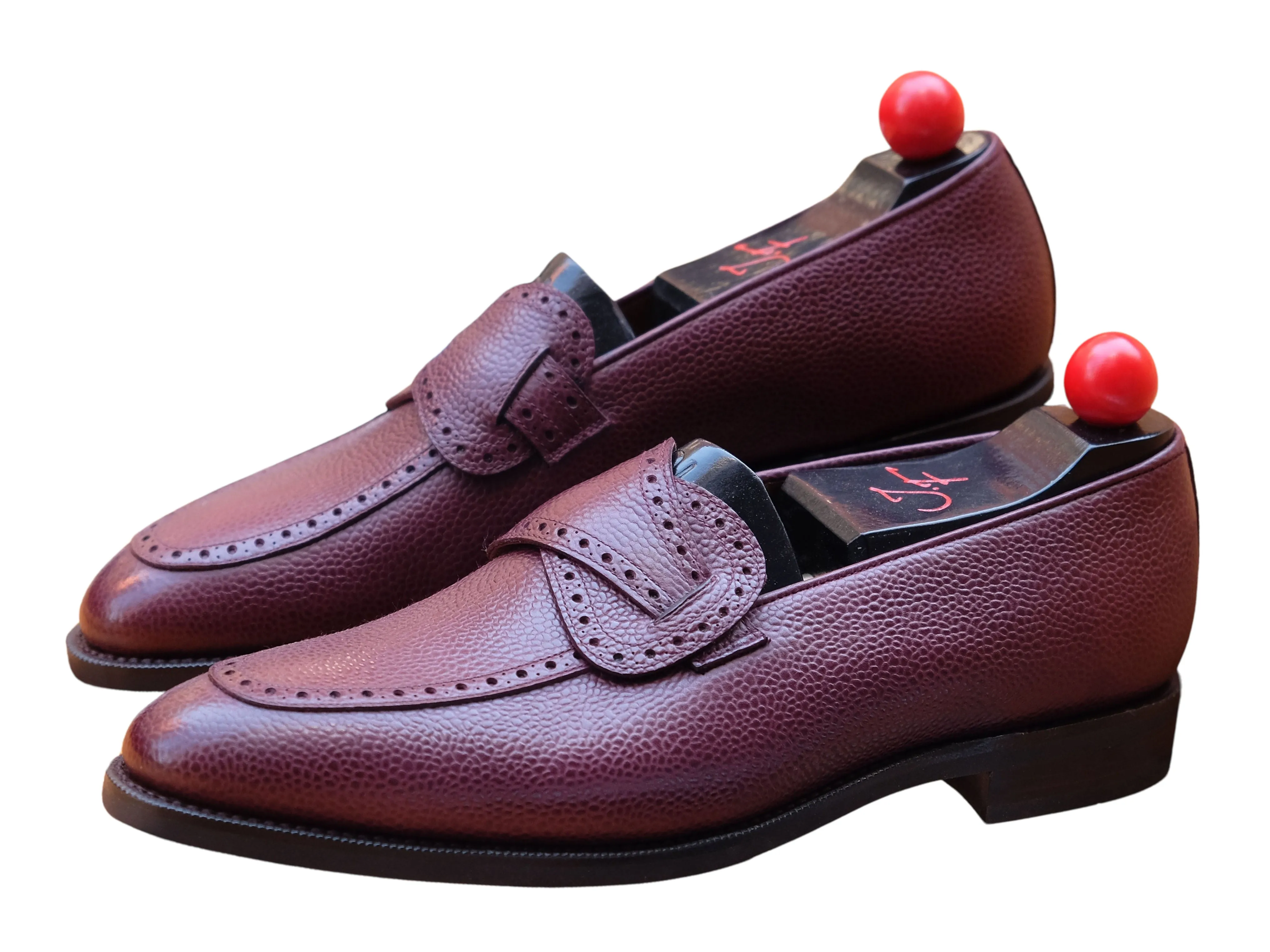 Kennewick - MTO - Burgundy Scotch Grain - TMG Last - City Rubber Sole