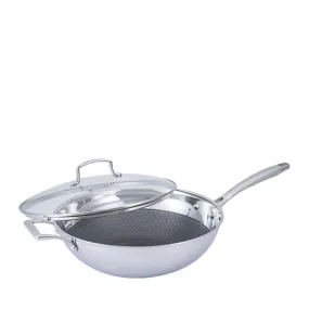 Lagourmet Galactic 24cm Wok with Glass Lid