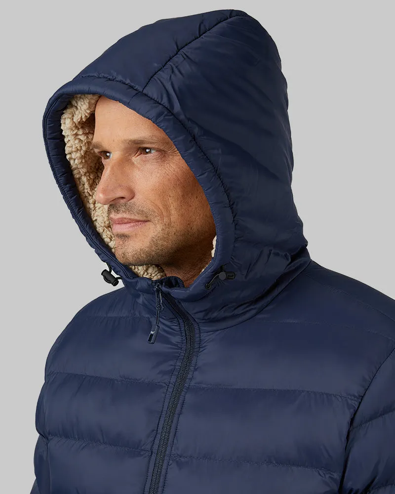 MEN'S HOODED SHERPA-LINED JACKET