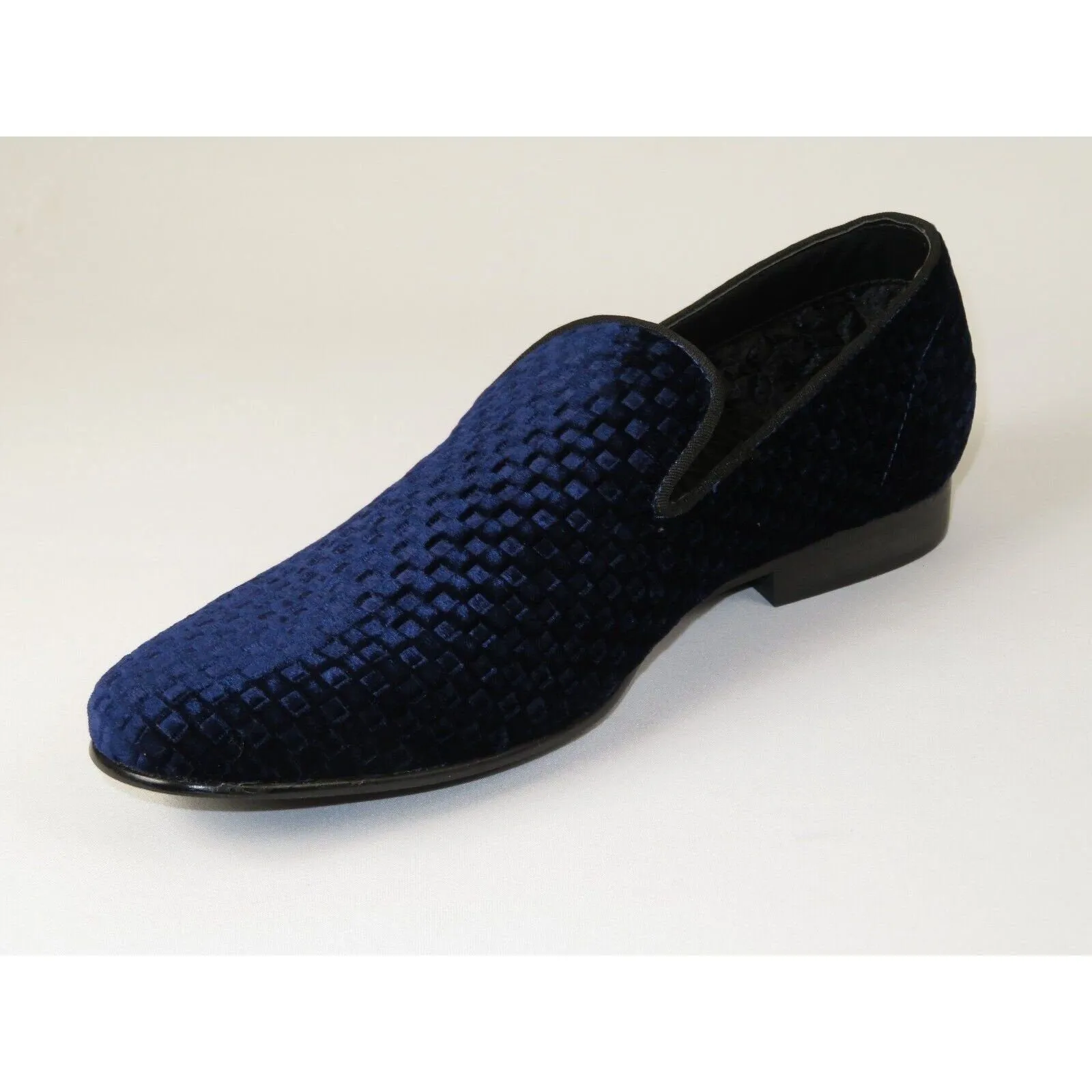 Men's Shoes Steve Madden Slip On Dress or Casual Velvet Lifted Navy Blue