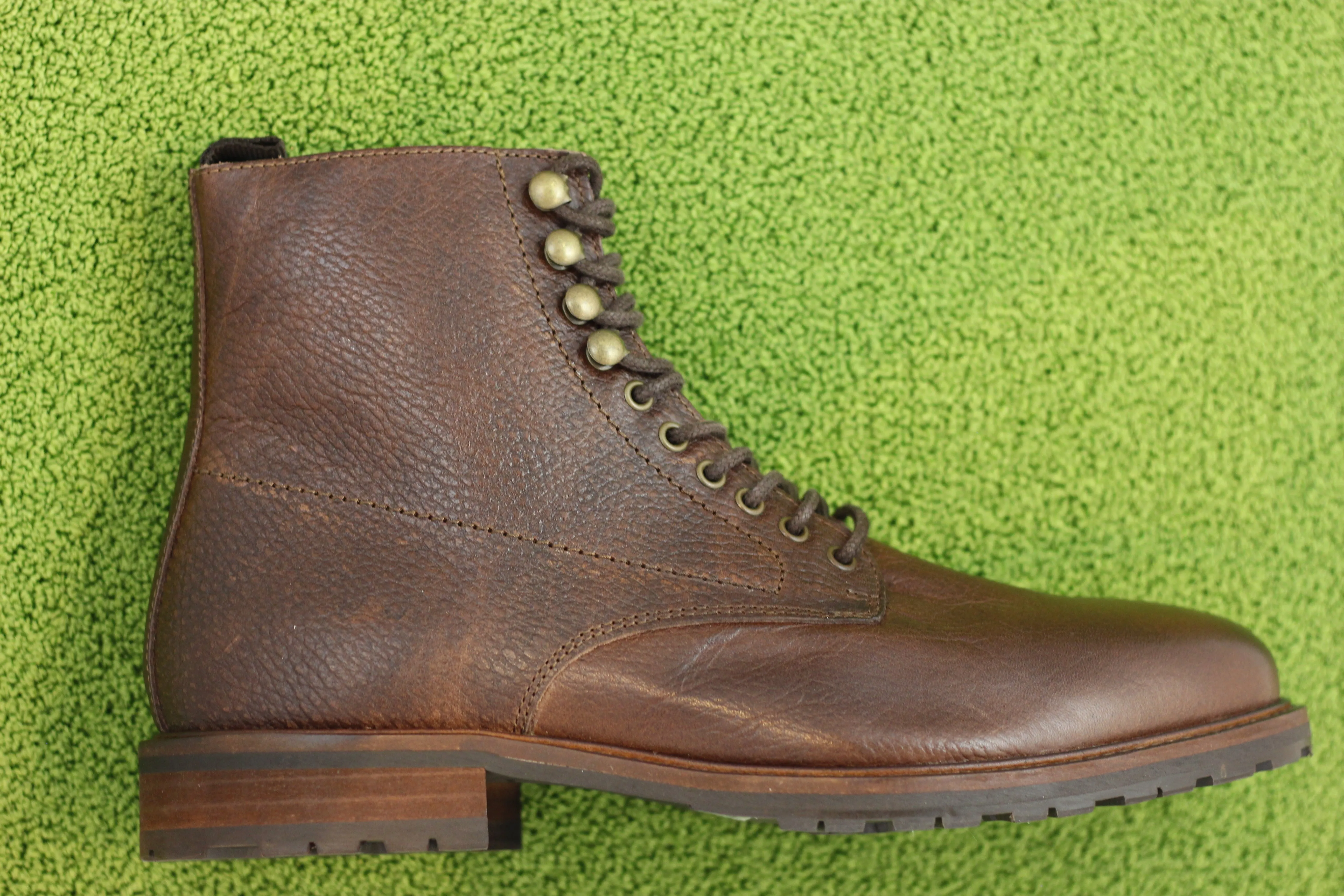 Mens York Lace Boot - Brown Leather