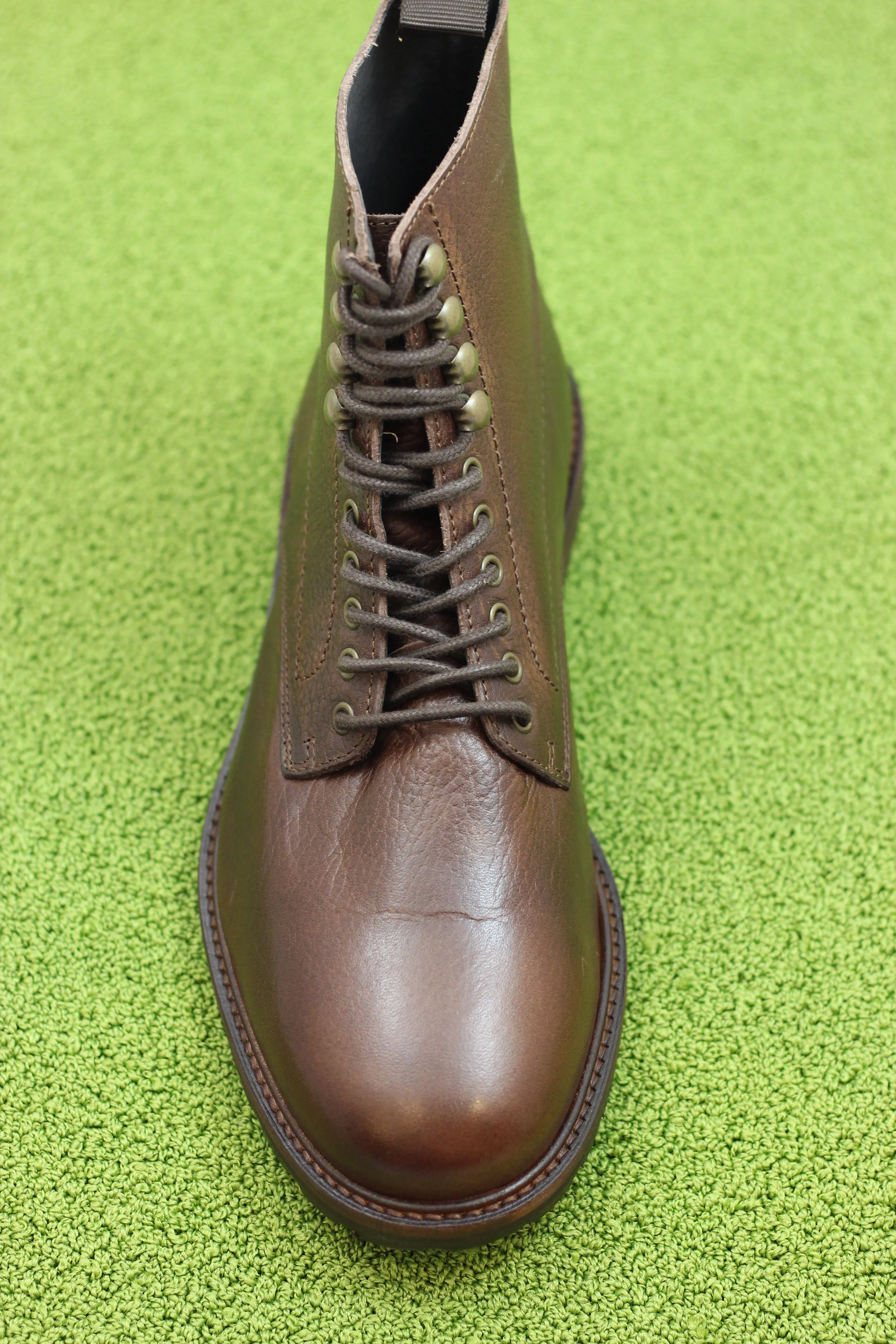 Mens York Lace Boot - Brown Leather