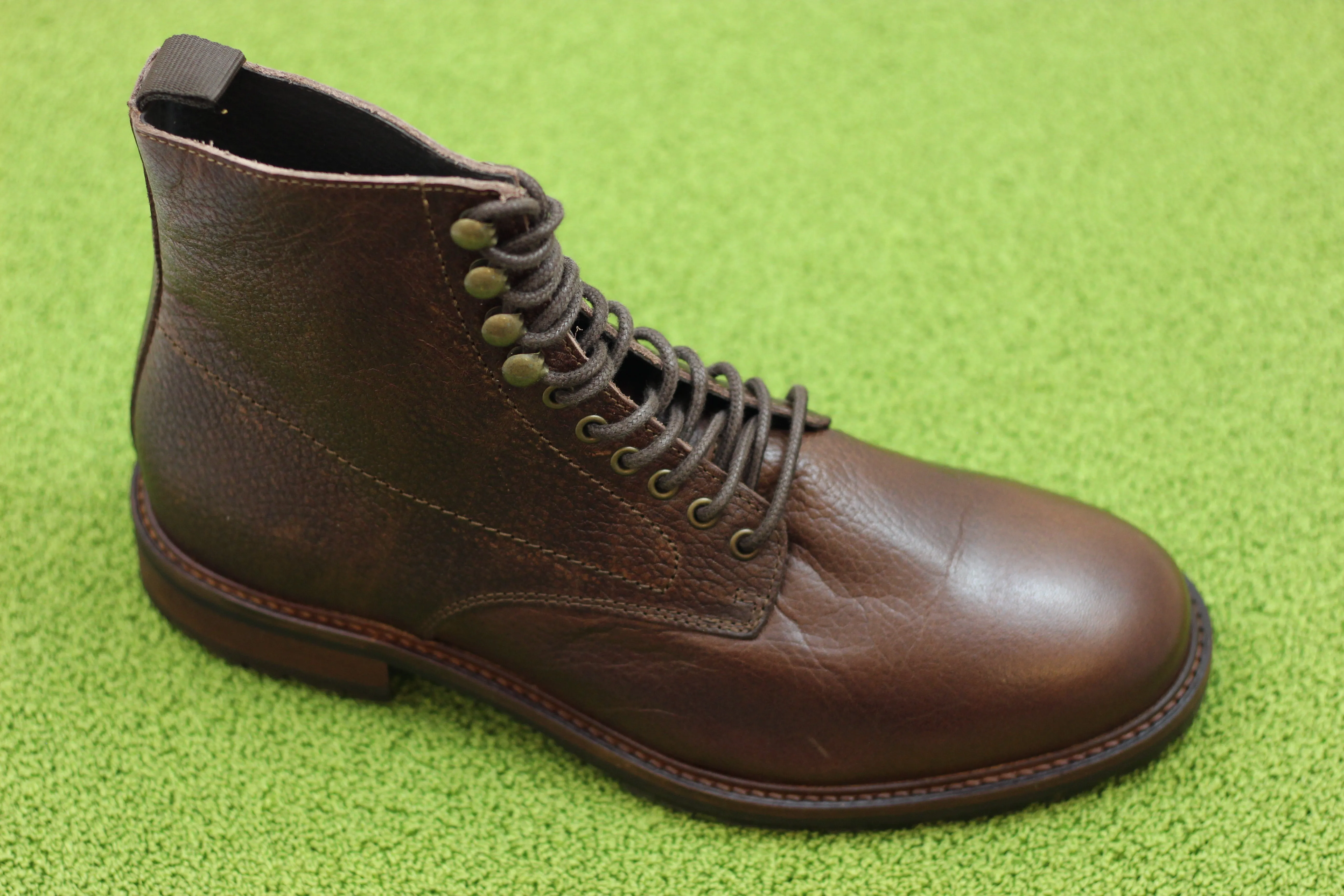 Mens York Lace Boot - Brown Leather