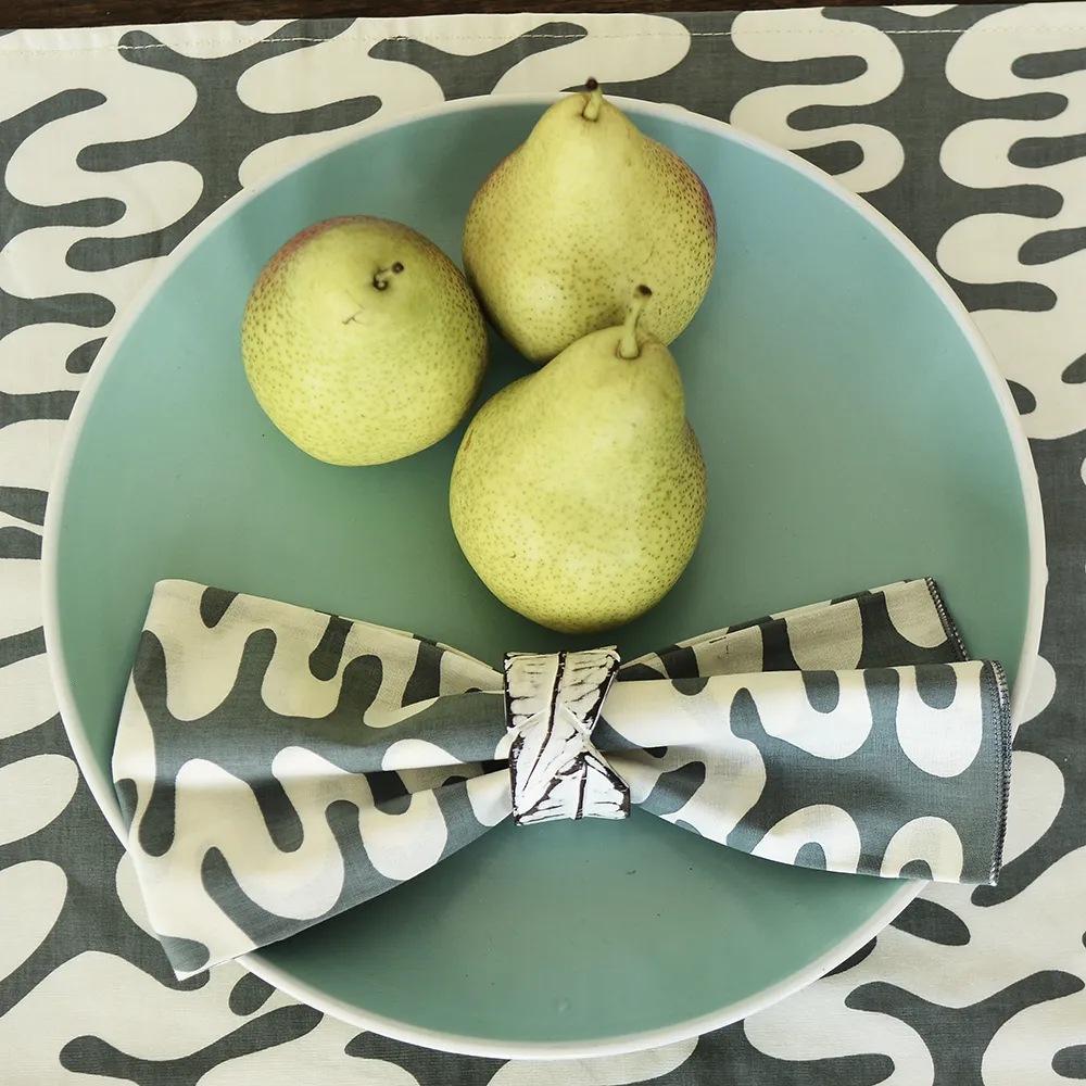 Miro Slate Cotton Napkins - set of 4 - SALE HOMEWARES