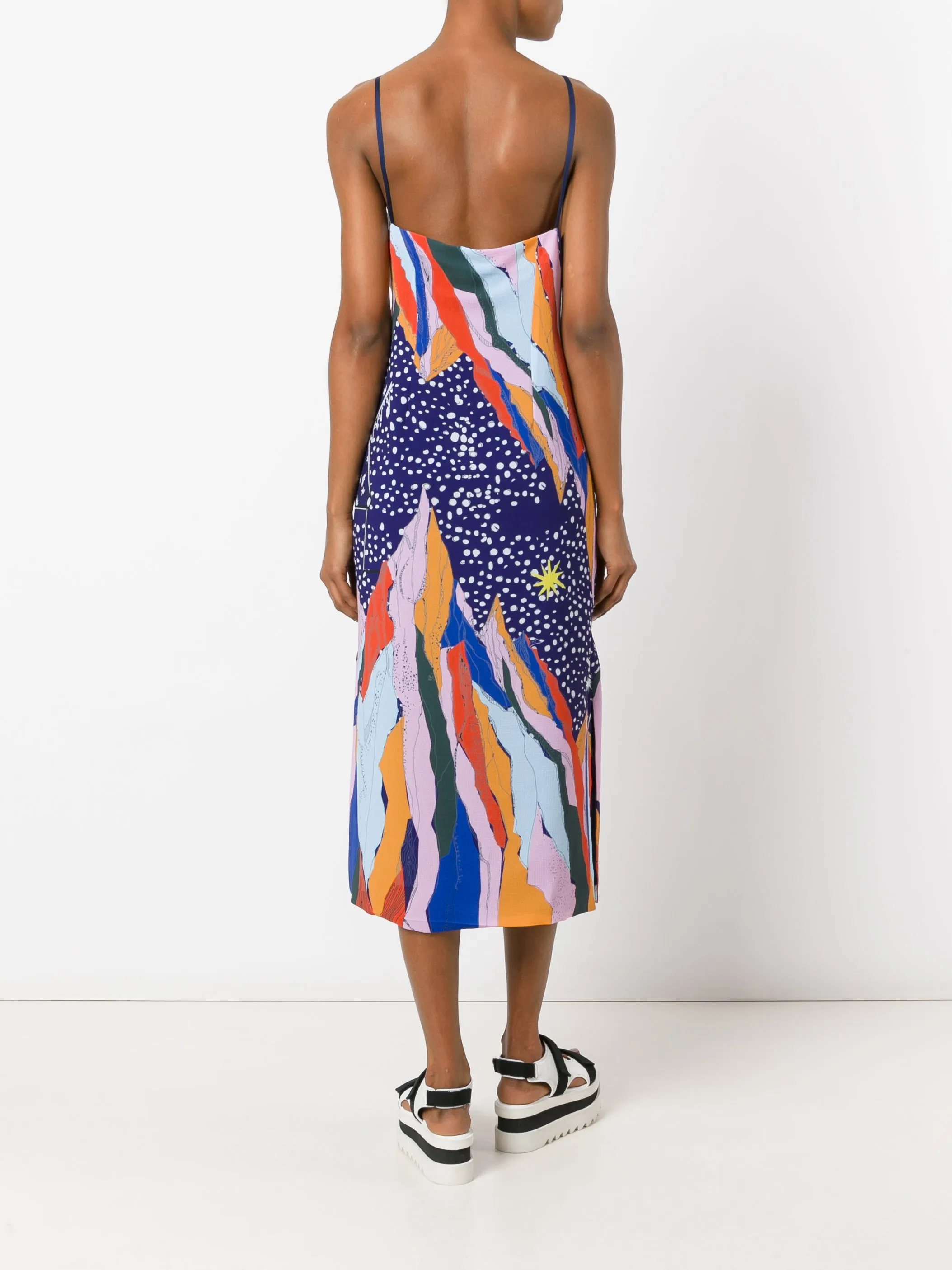 Mountain print slip dress