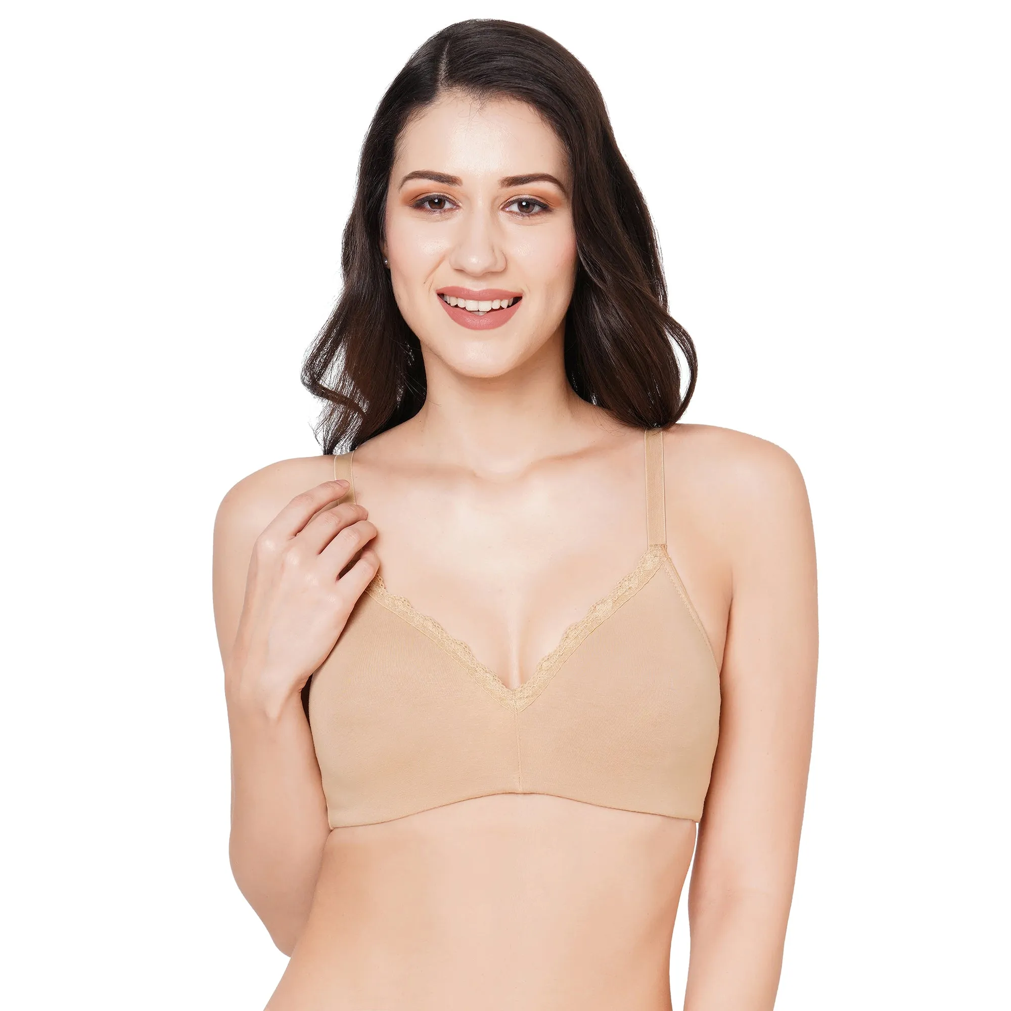 Organic Cotton Antimicrobial Padded  Bra-ISBE105-Skin