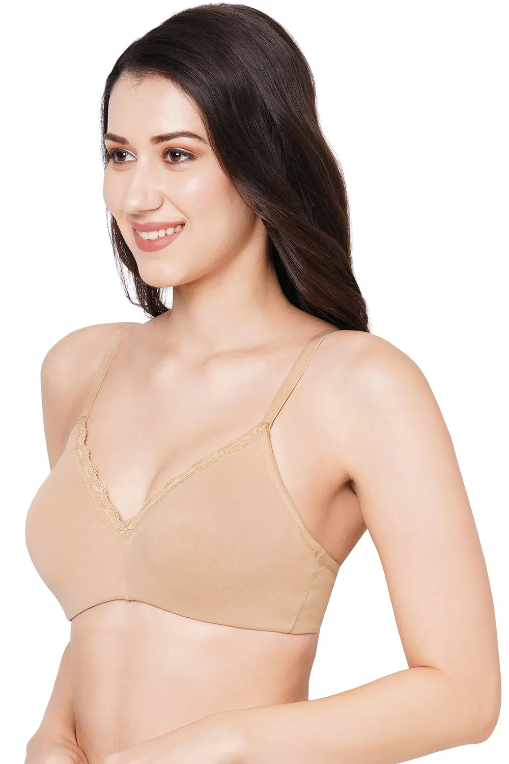 Organic Cotton Antimicrobial Padded  Bra-ISBE105-Skin