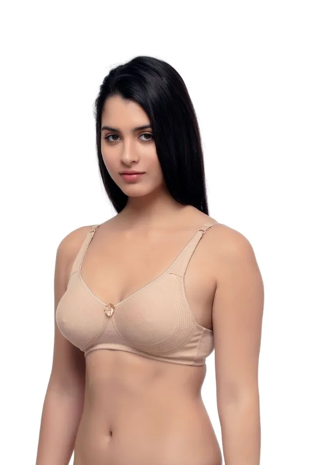 Organic Cotton  Antimicrobial  Seamless Side Support Bra-ISB057-Skin-