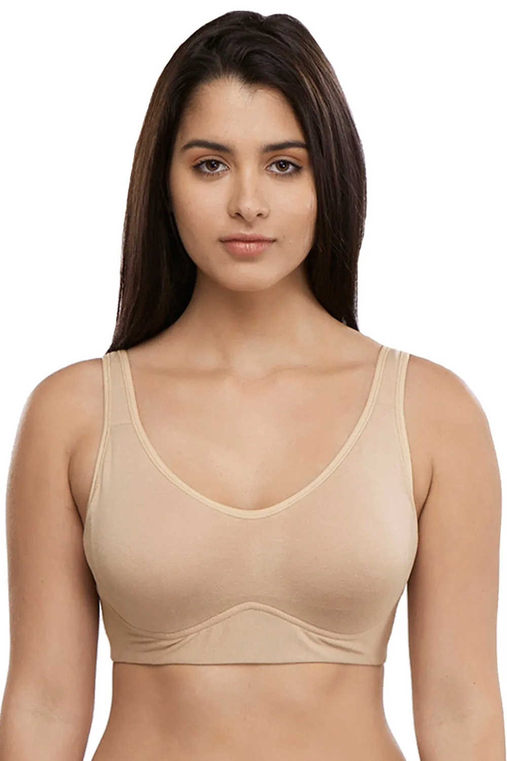 Organic Cotton Antimicrobial Soft Cup Full Coverage Bra-ISB097-Skin