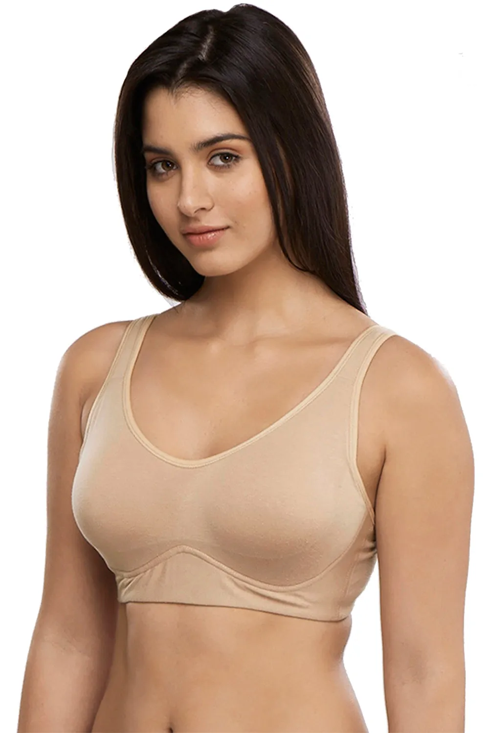 Organic Cotton Antimicrobial Soft Cup Full Coverage Bra-ISB097-Skin