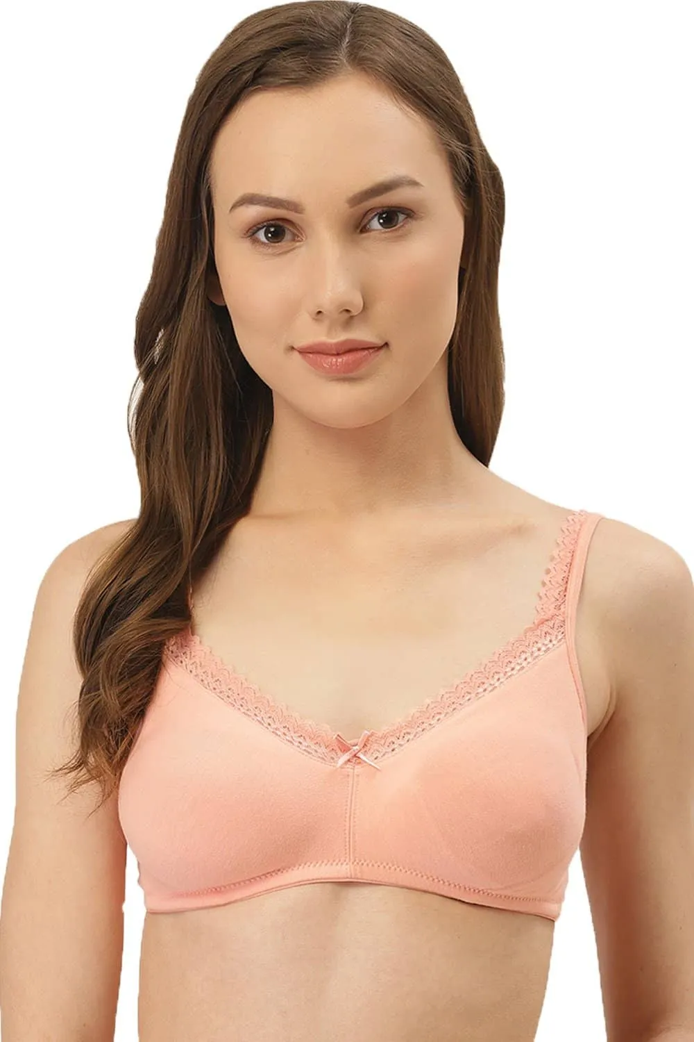 Organic Cotton Antimicrobial Soft Laced Bra (Pack of 3)-ISB017-C.Print_Peach_Maroon-