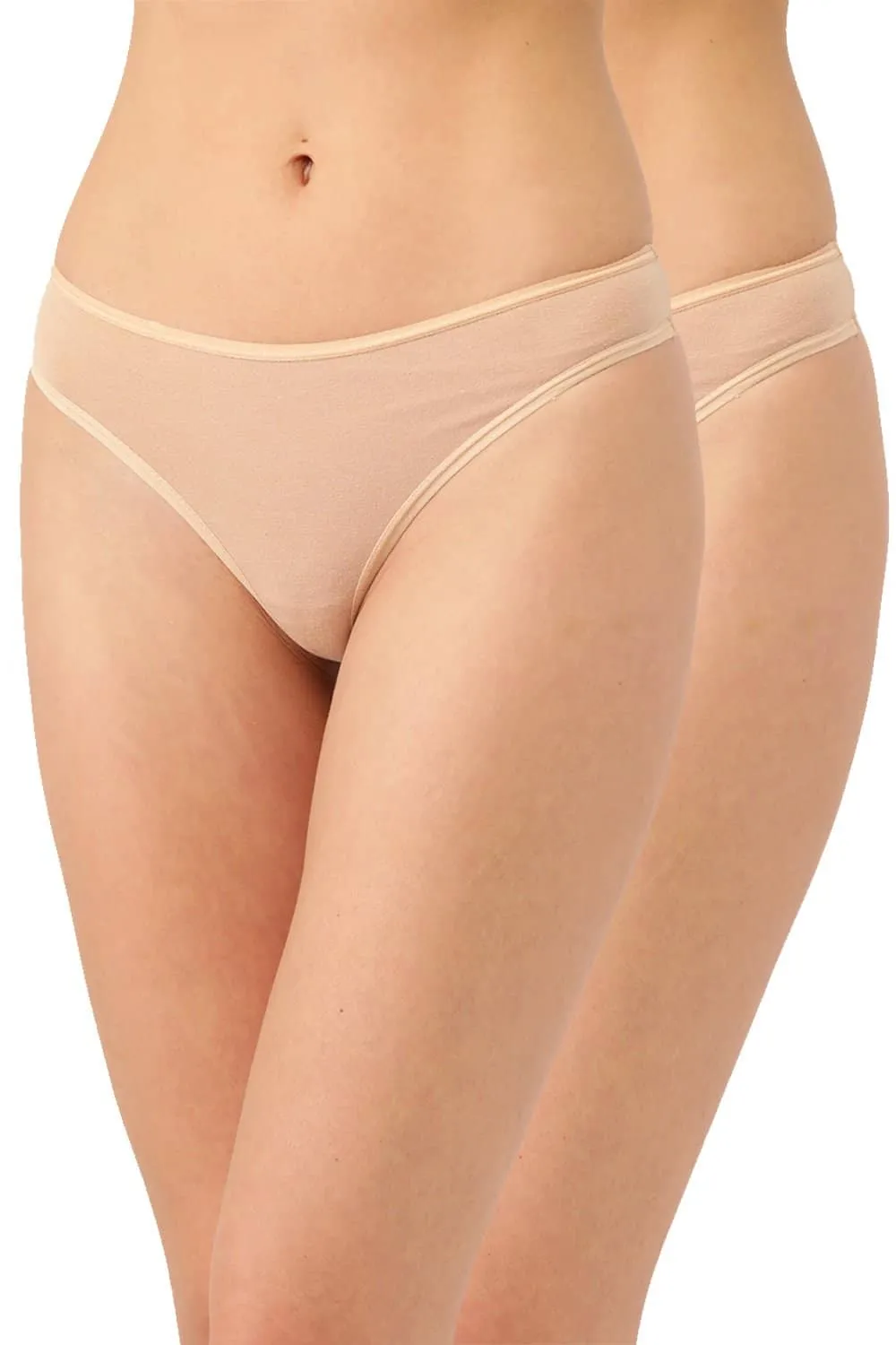 Organic Cotton Antimicrobial Thong (Pack Of 2)-ISP054-Skin_Skin-