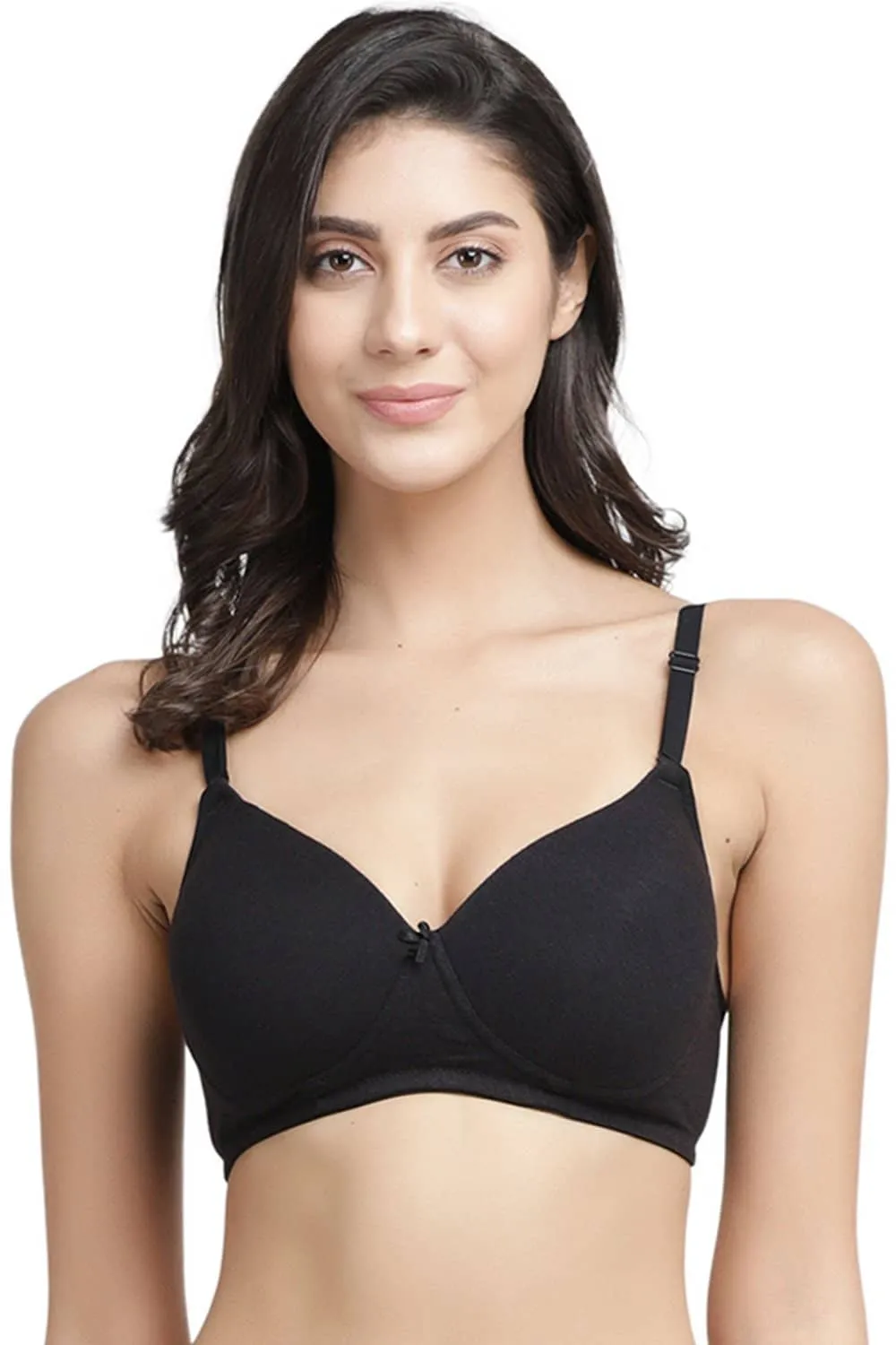 Organic Cotton  Antimicrobial Wire-free Padded Bra (Pack of 2)-ISB068-Black_Jungle Print-