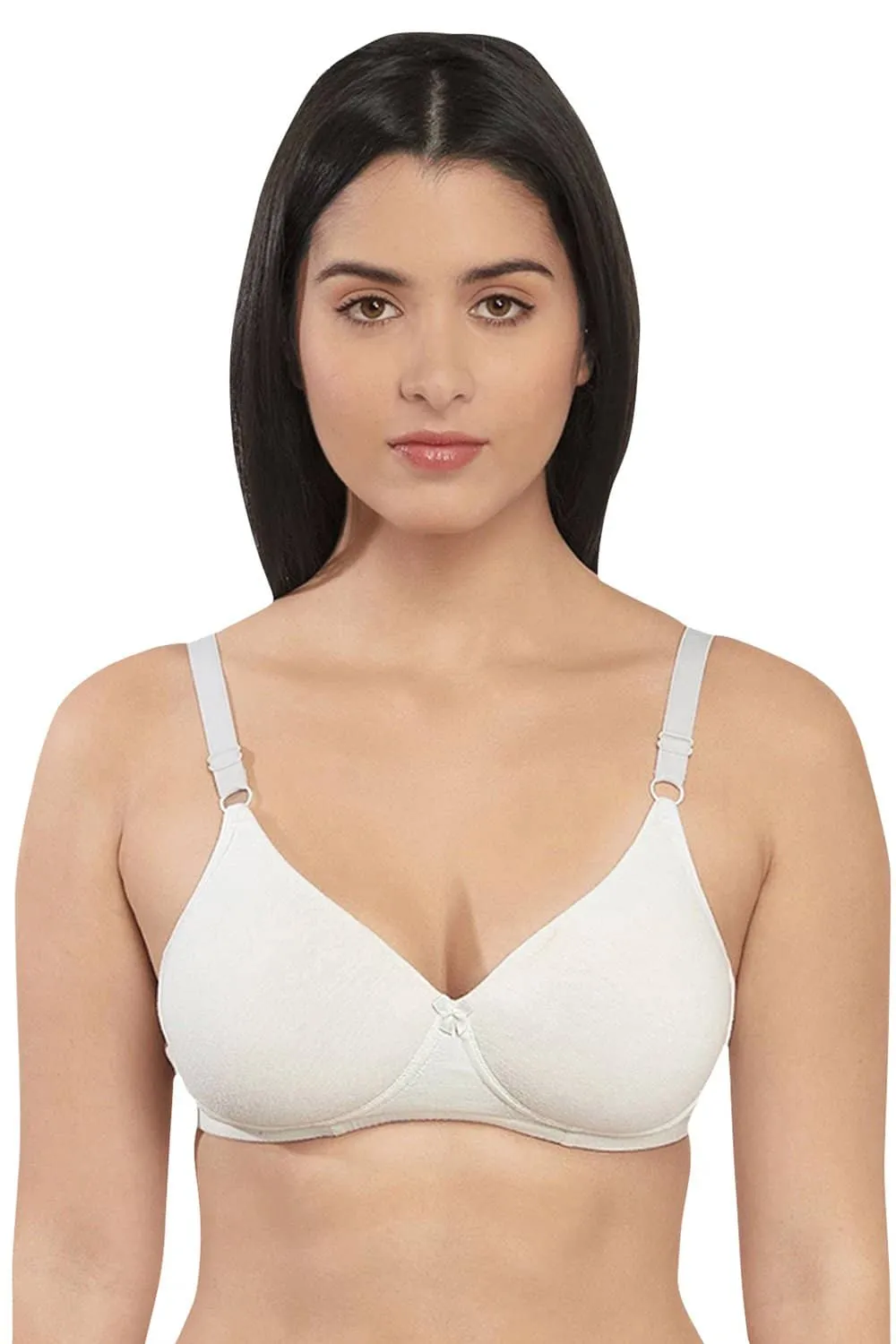 Organic Cotton  Antimicrobial Wire-free Padded Bra (Pack of 2)-ISB068-Coral Pink_M.White-