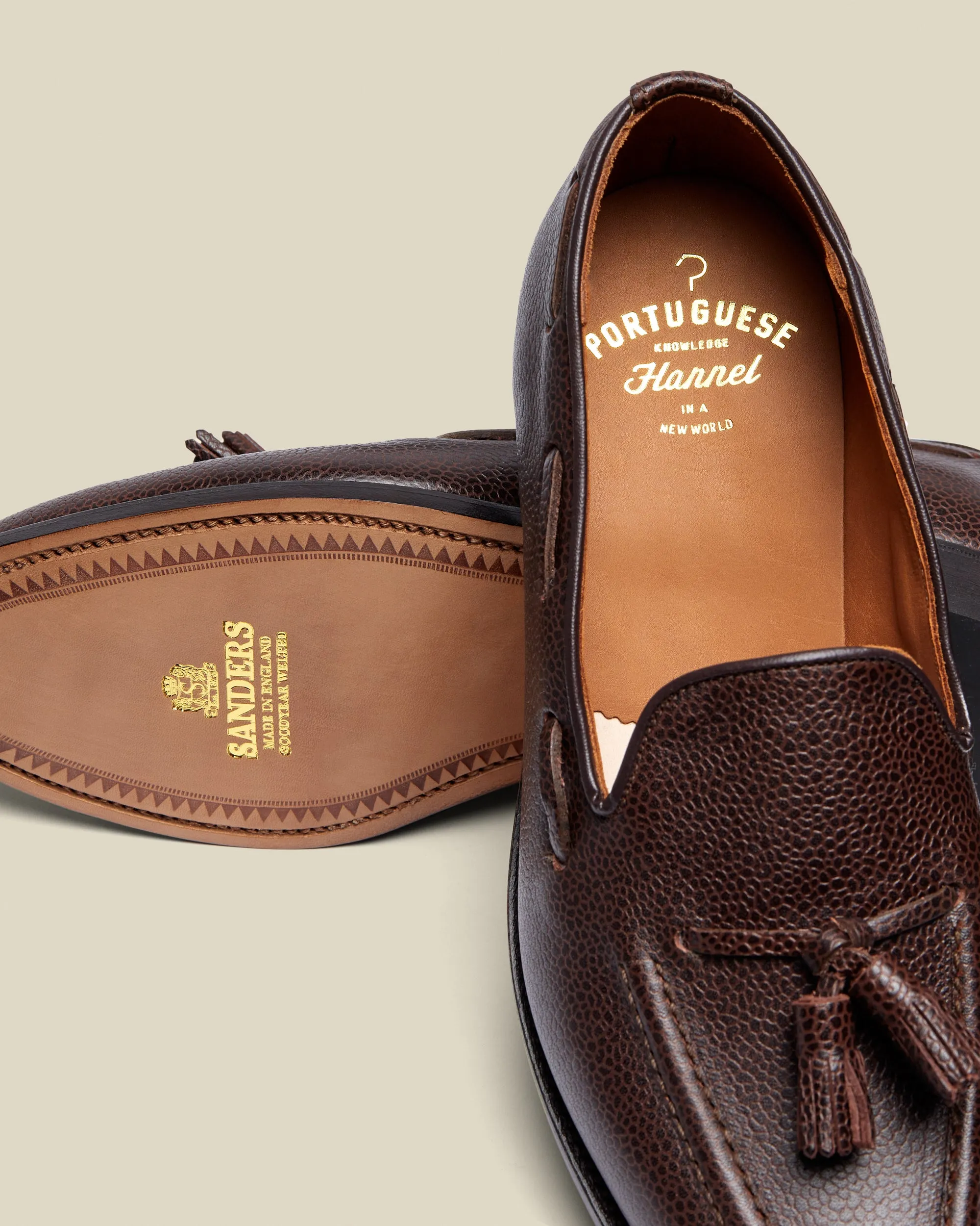 Portuguese Flannel | Sanders - Tassel Loafer - Walnut Grain