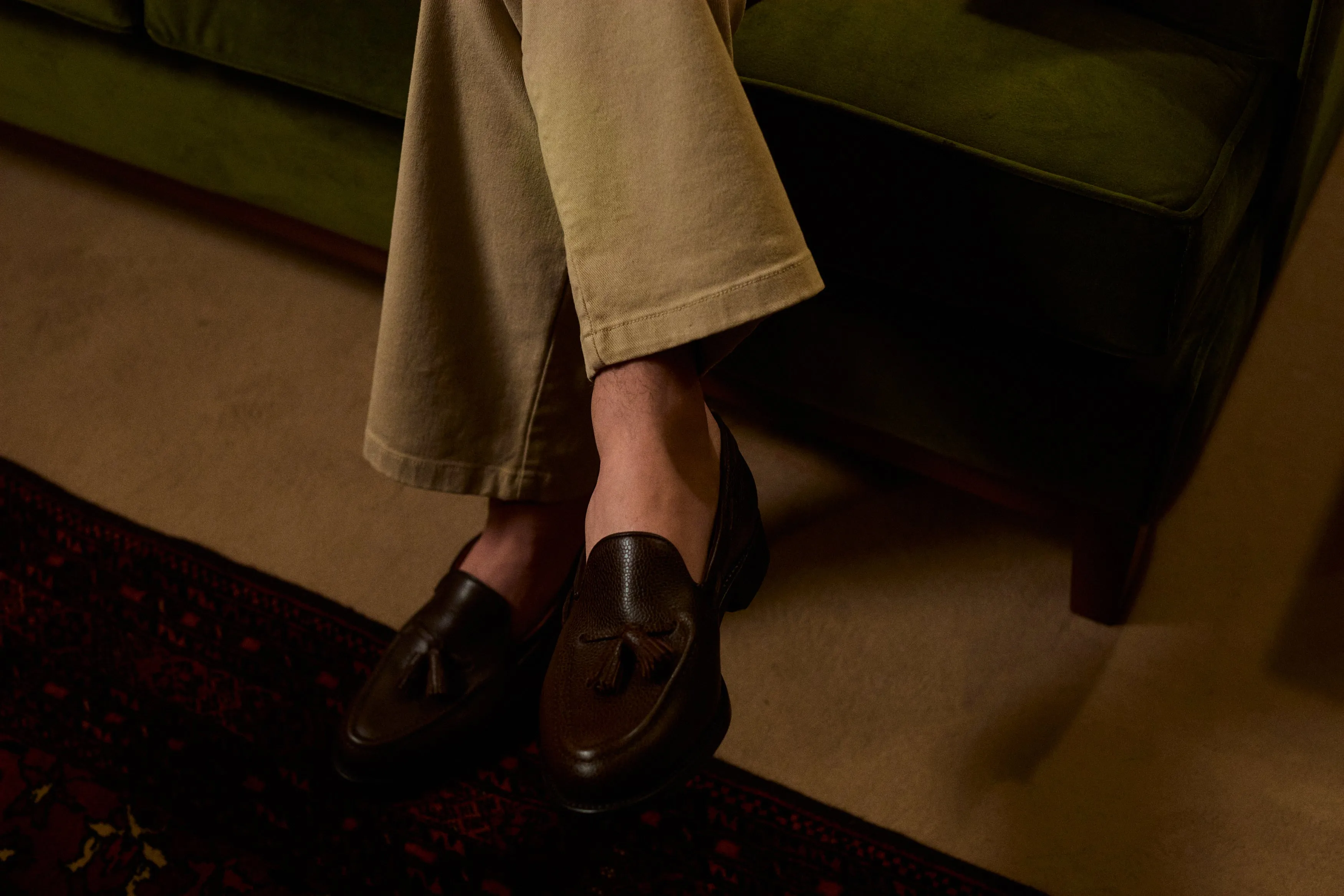 Portuguese Flannel | Sanders - Tassel Loafer - Walnut Grain