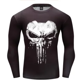 PUNISHER Compression Shirt for Men (Long Sleeve)