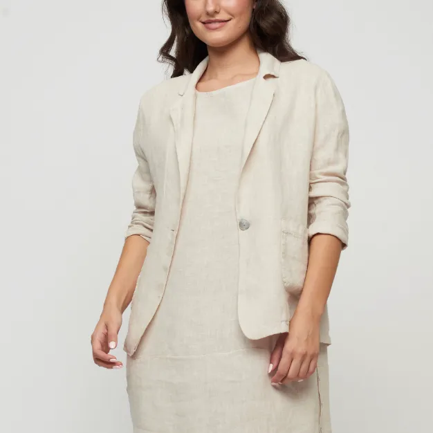 Relaxed Linen Blazer