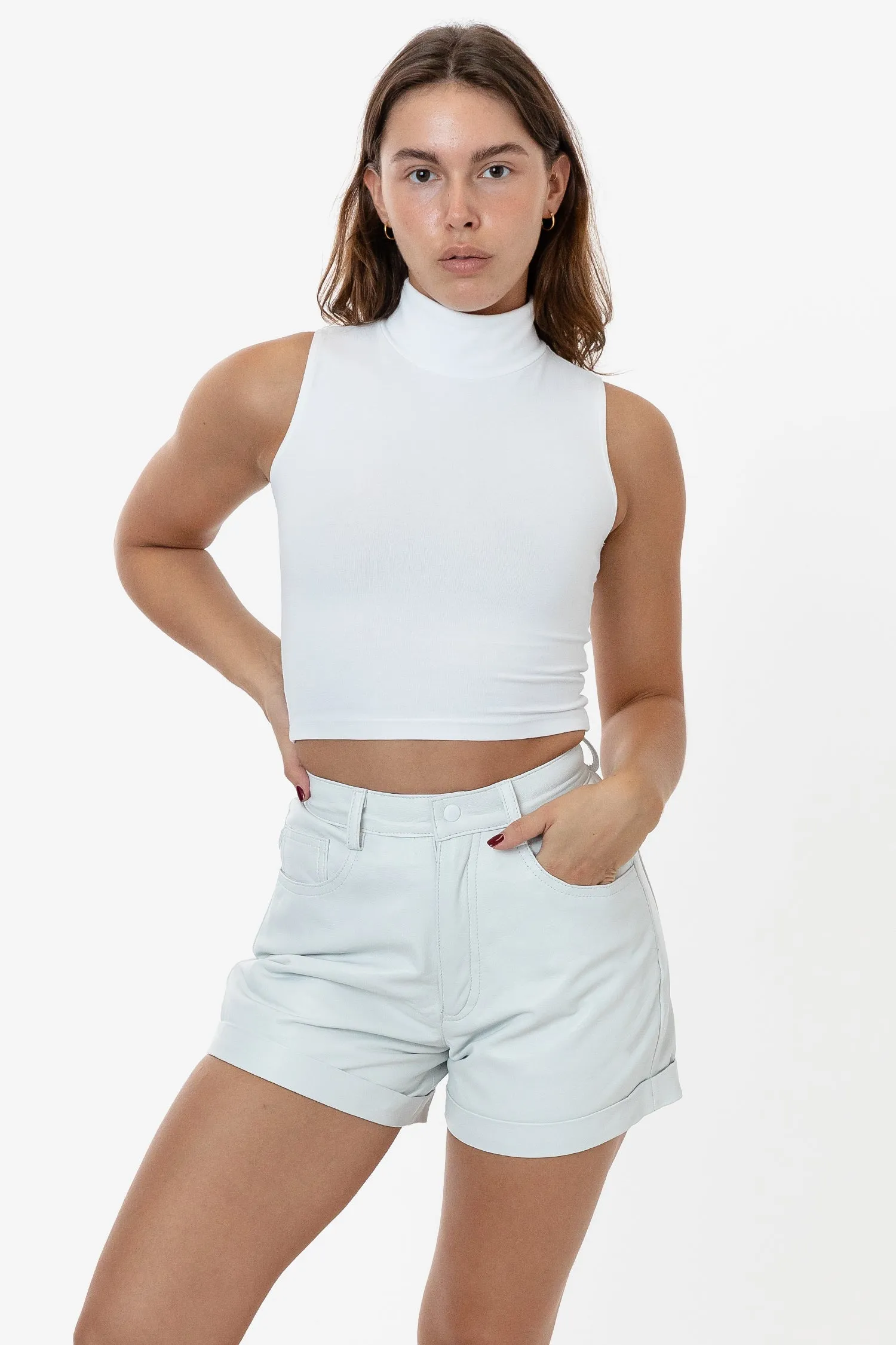 RLH3015 - Leather Cuffed Short