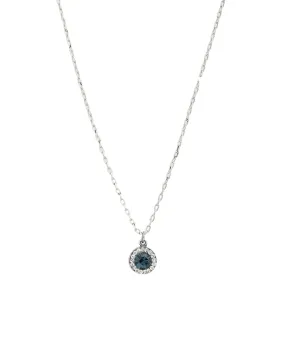 Round Pavé Halo Necklace