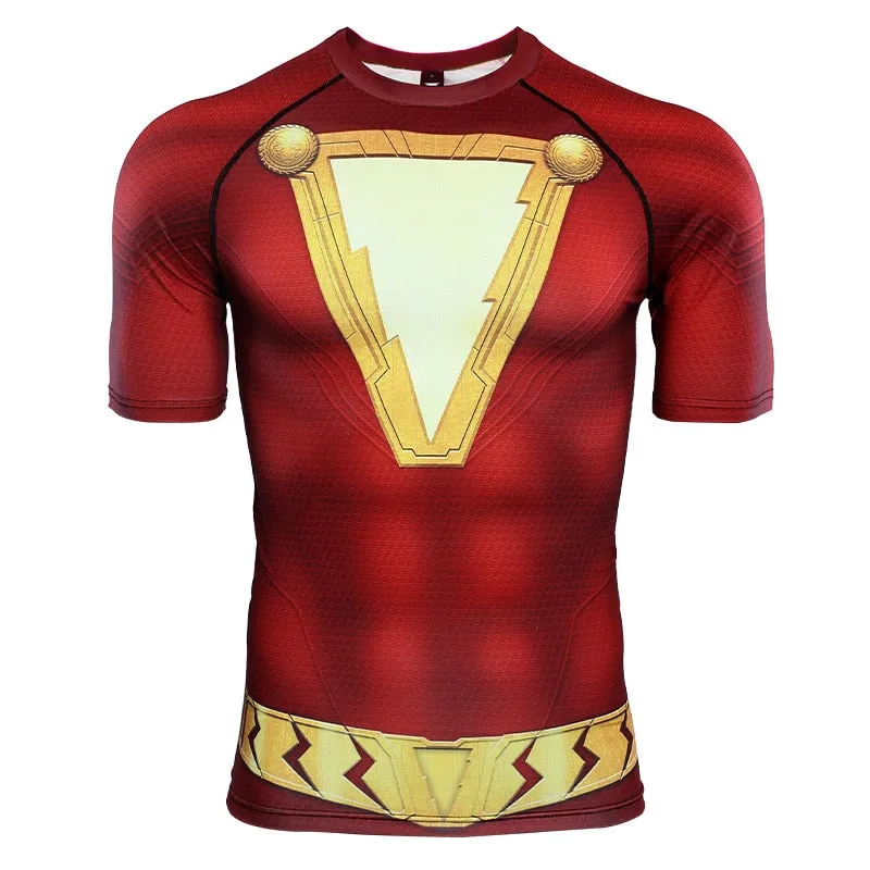 SHAZAM Short Sleeve Compression Shirt for Men