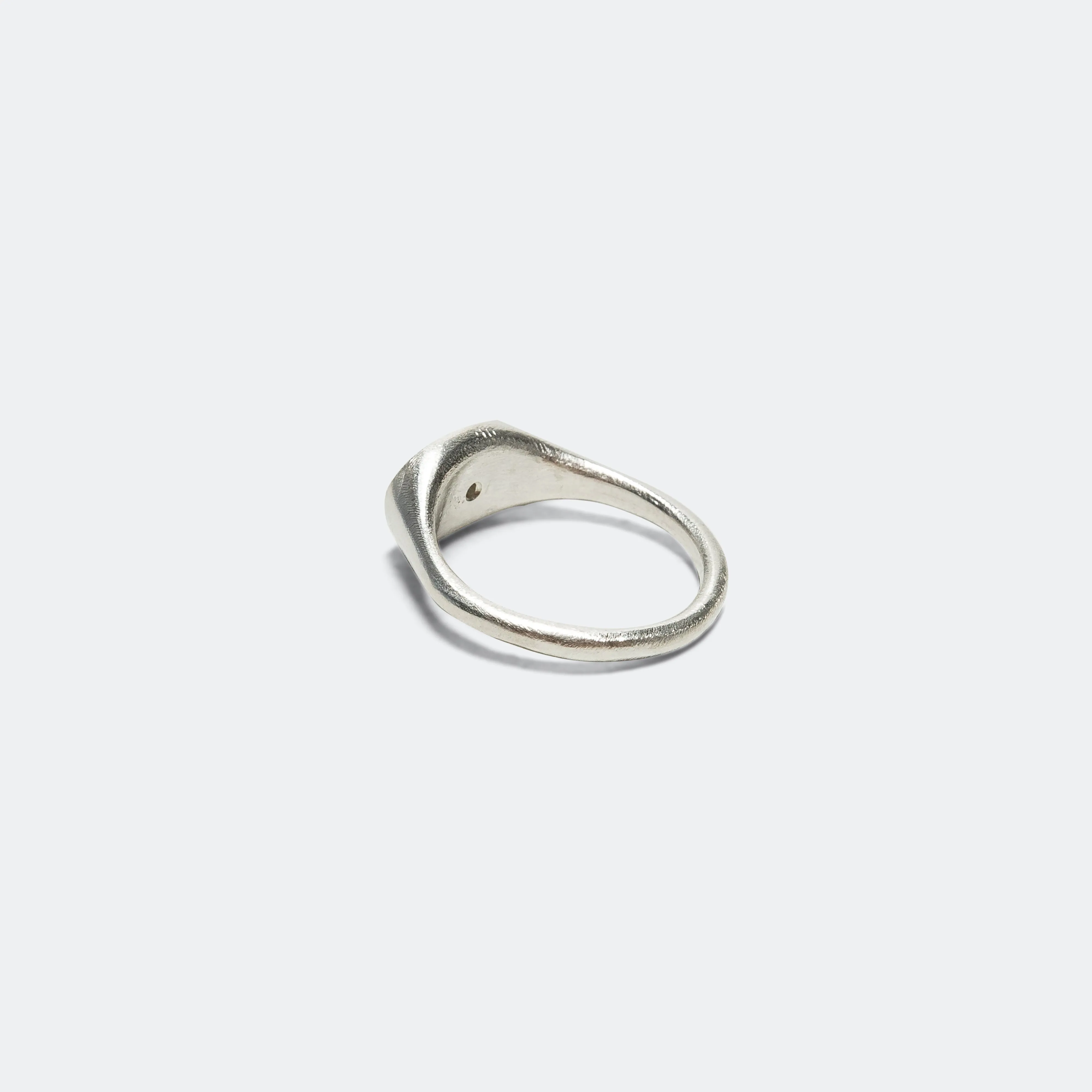 Simple Oval Ring - 925 Silver/Blue