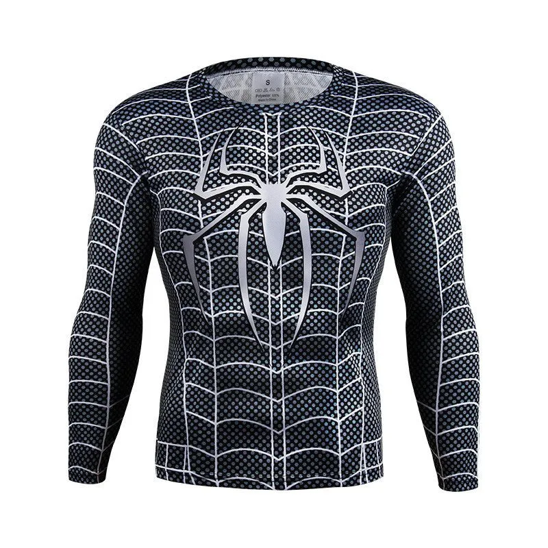 SPIDERMAN Long Sleeve Compression Shirt for Men