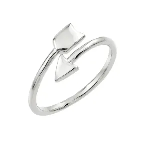 Sterling Silver 925 Rhodium Plated Arrow Ring