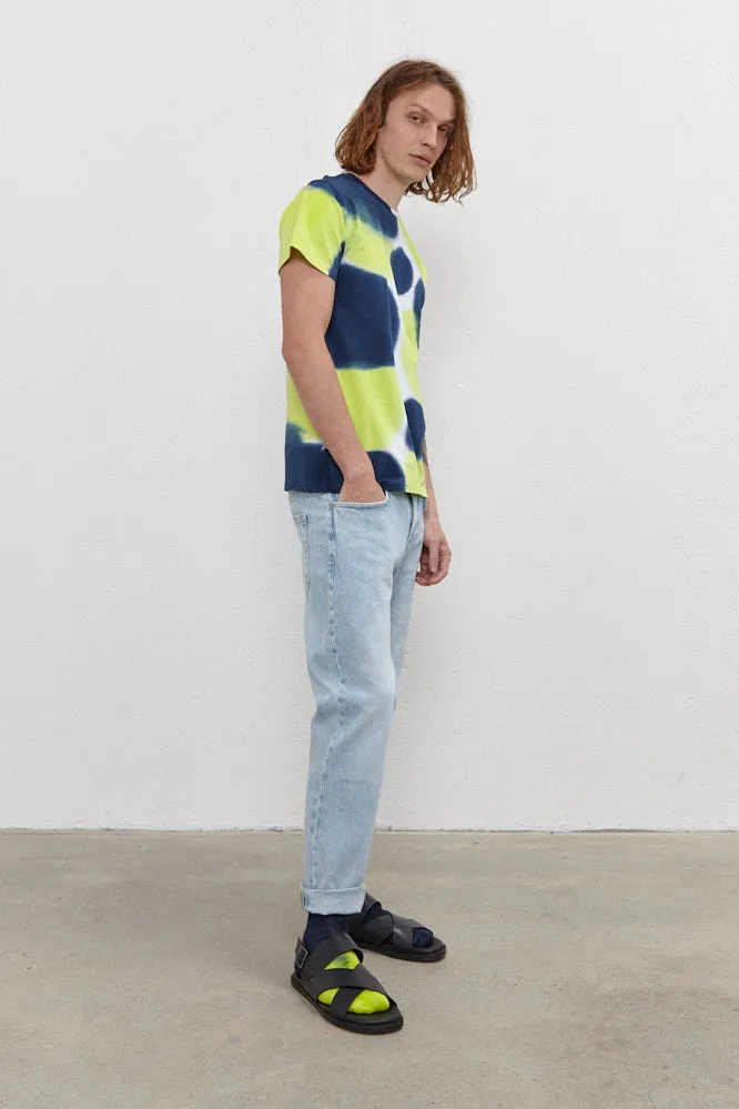 Teo T-Shirt Navy/Lime Green