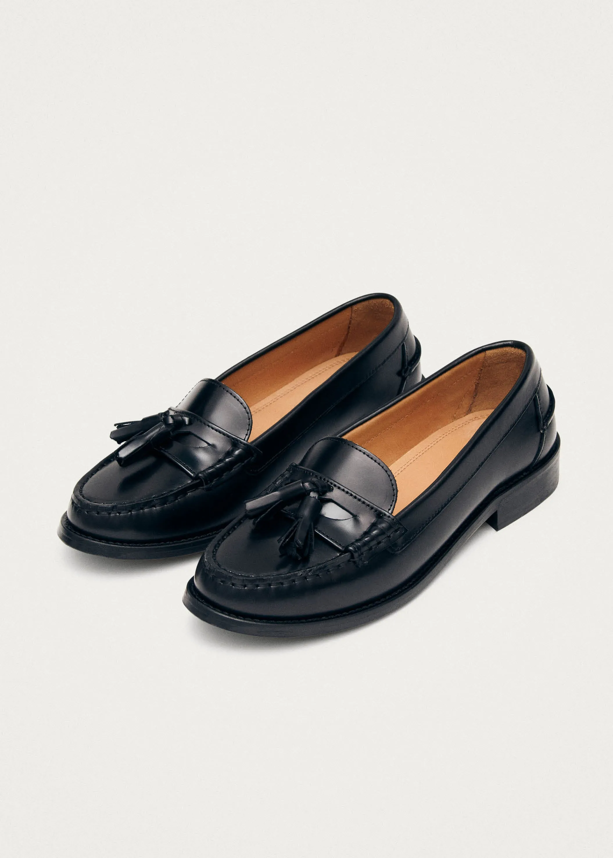 Terrane Black Leather Loafers