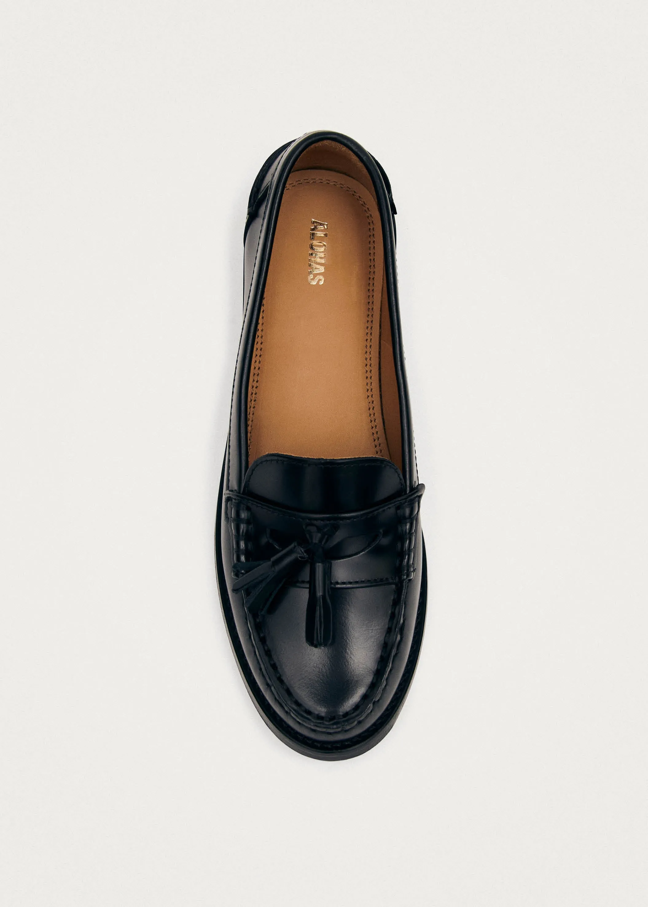 Terrane Black Leather Loafers