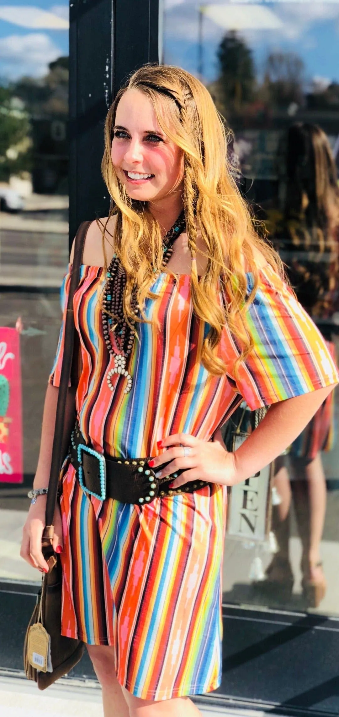 The Ensenada Southwest Summer Stripe Dress