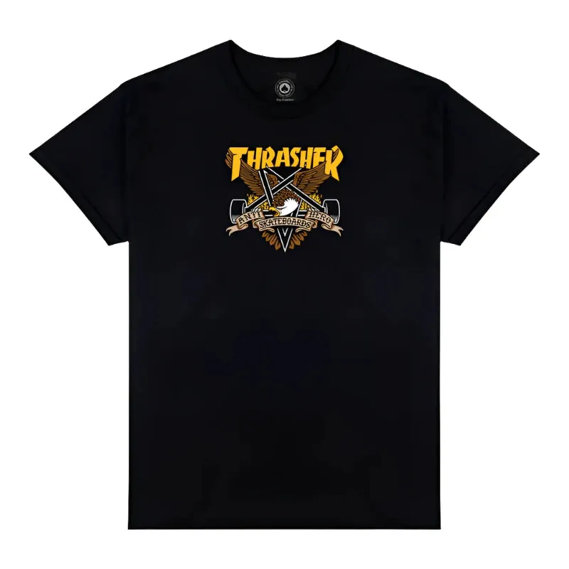 Thrasher - x Anti-Hero Skateboards Eaglegram S/S (Black)