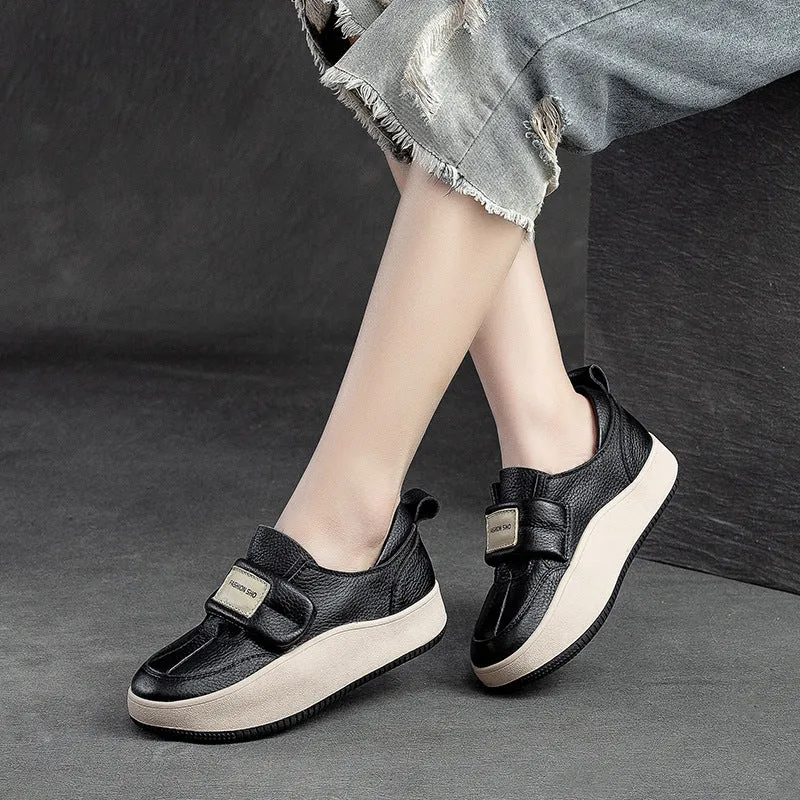 Women Minimalist Soft Leather Casual Shoes