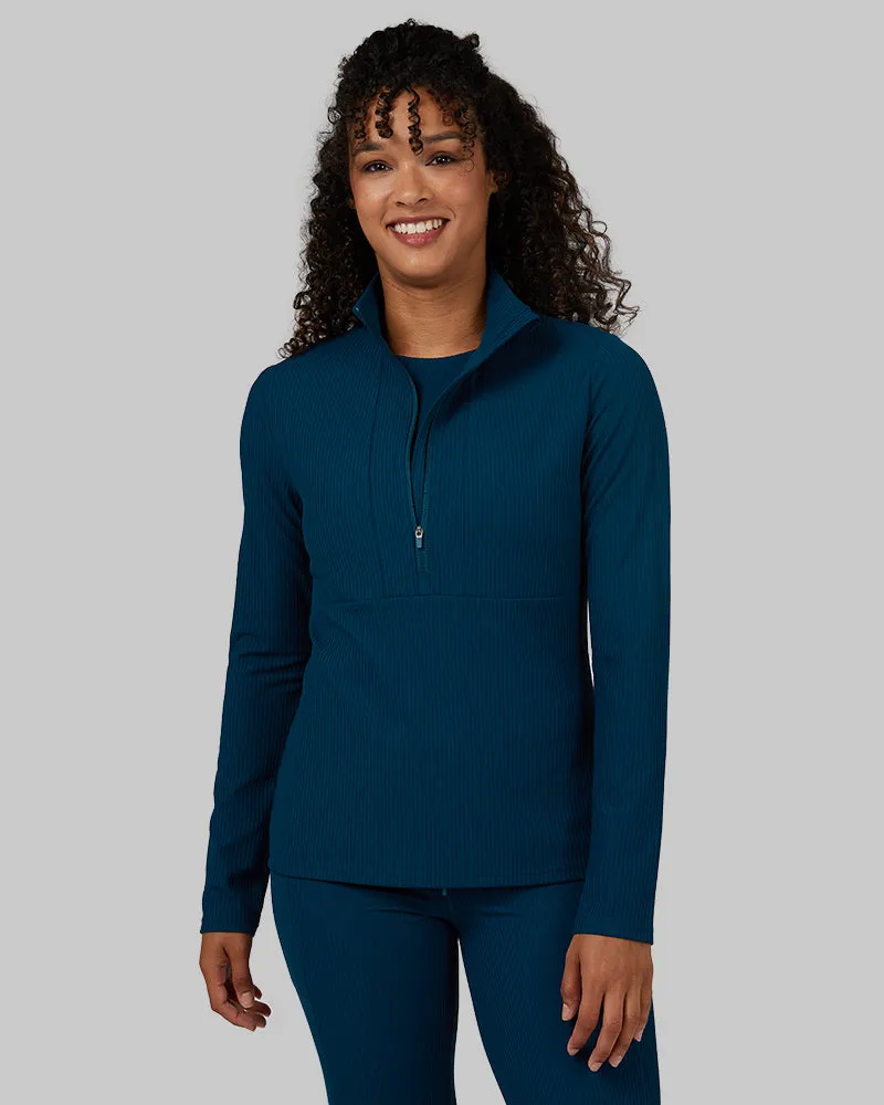 WOMEN'S ACTIVE RIB  ZIP TOP