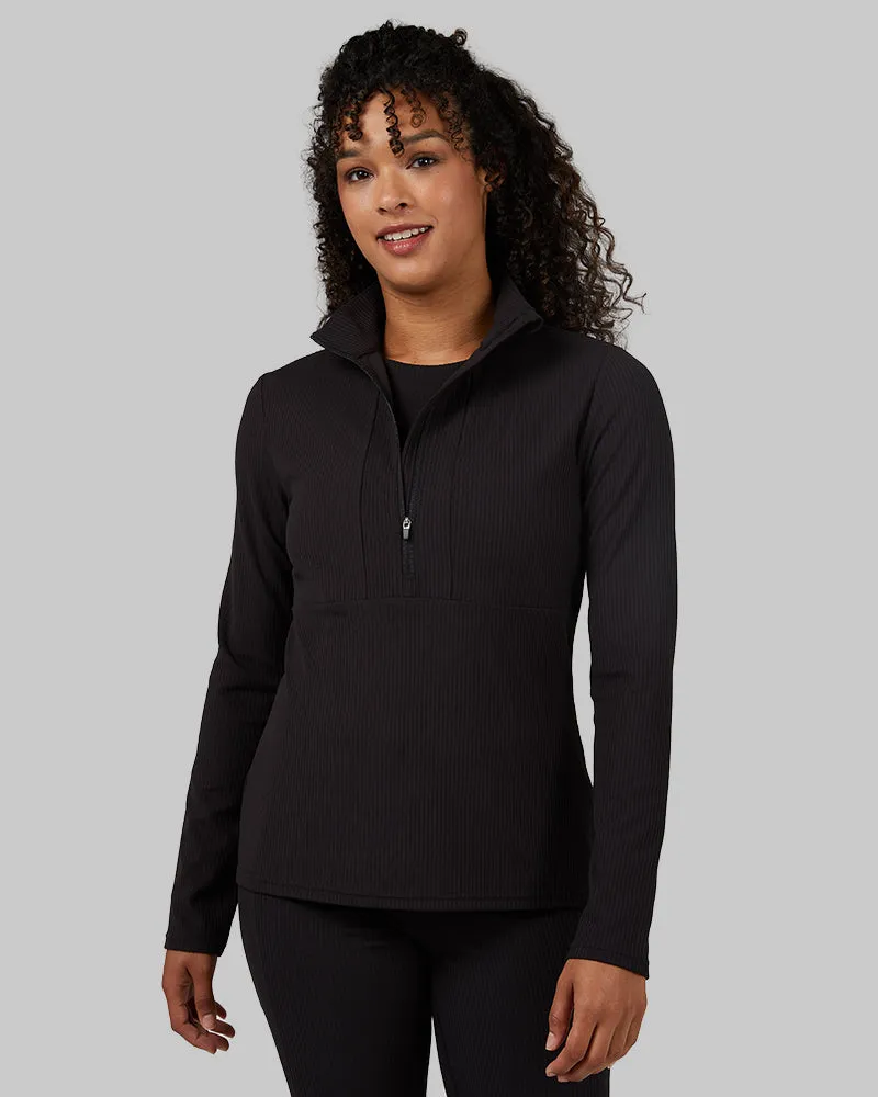 WOMEN'S ACTIVE RIB  ZIP TOP