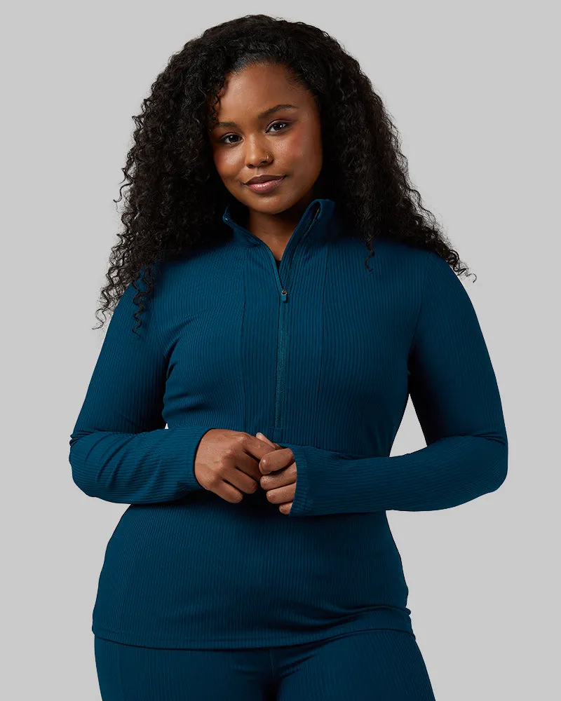 WOMEN'S ACTIVE RIB  ZIP TOP