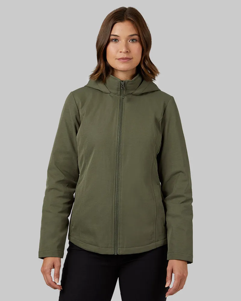 WOMEN'S SOFT TECH DOWN HOODED JACKET